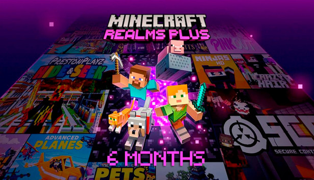 Microsoft Store Minecraft Realms Plus - Abonnement 6 mois (pour Bedrock Edition)