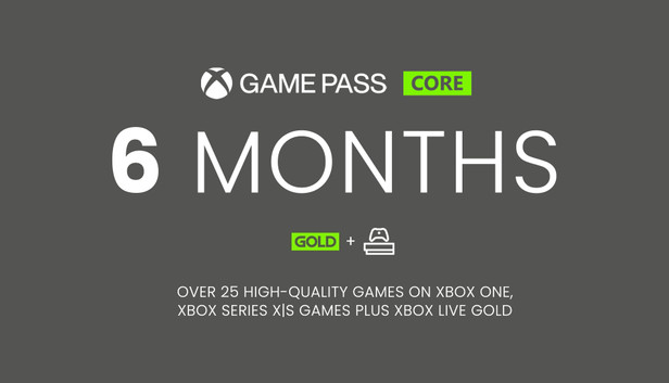 Microsoft Store Xbox Game Pass Core 6 mois
