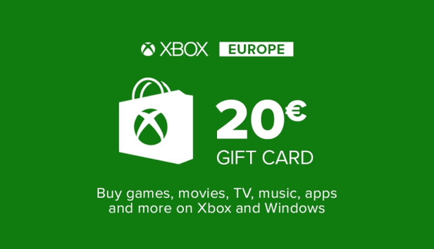 Microsoft Store Carte cadeau Xbox Live 20€ (zone Euro)