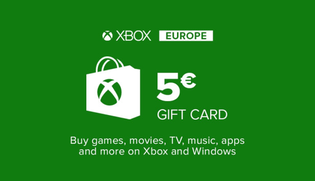 Microsoft Store Carte cadeau Xbox Live 5€ (zone Euro)